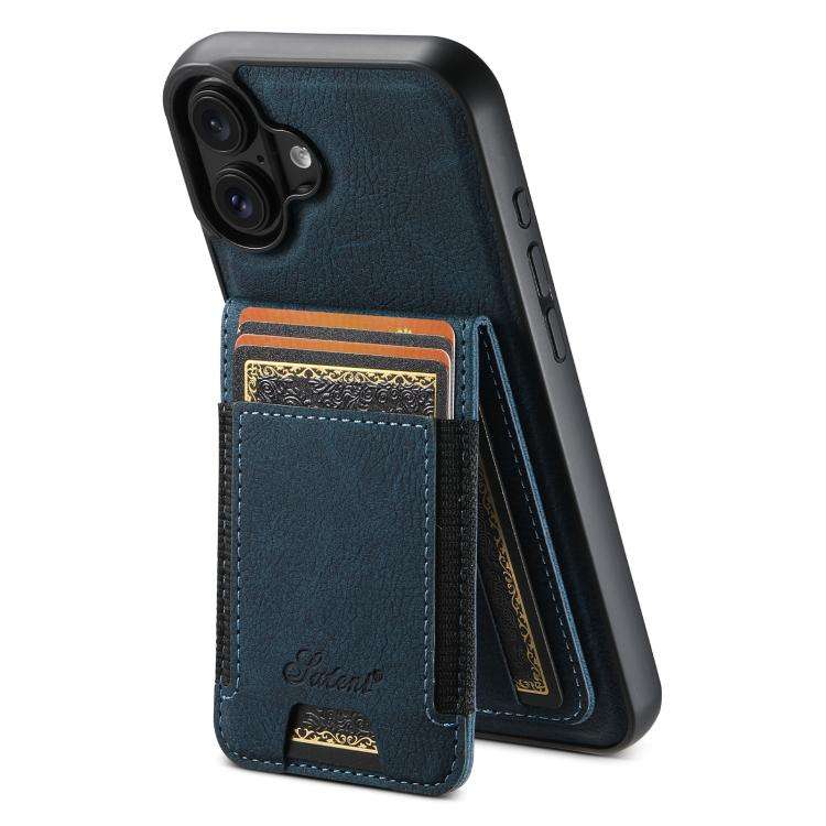 Suteni H17 Litchi Texture Leather MagSafe Detachable Wallet Phone Case, For iPhone 18, For iPhone...