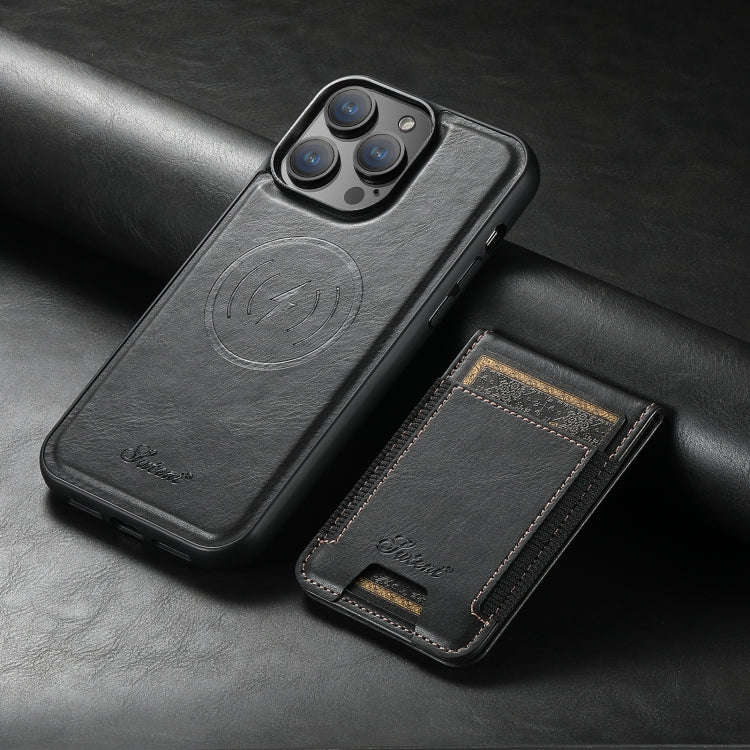 Suteni H17 Oil Eax Leather MagSafe Detachable Wallet Phone Case, For iPhone 14 Pro Max, For iPhon...