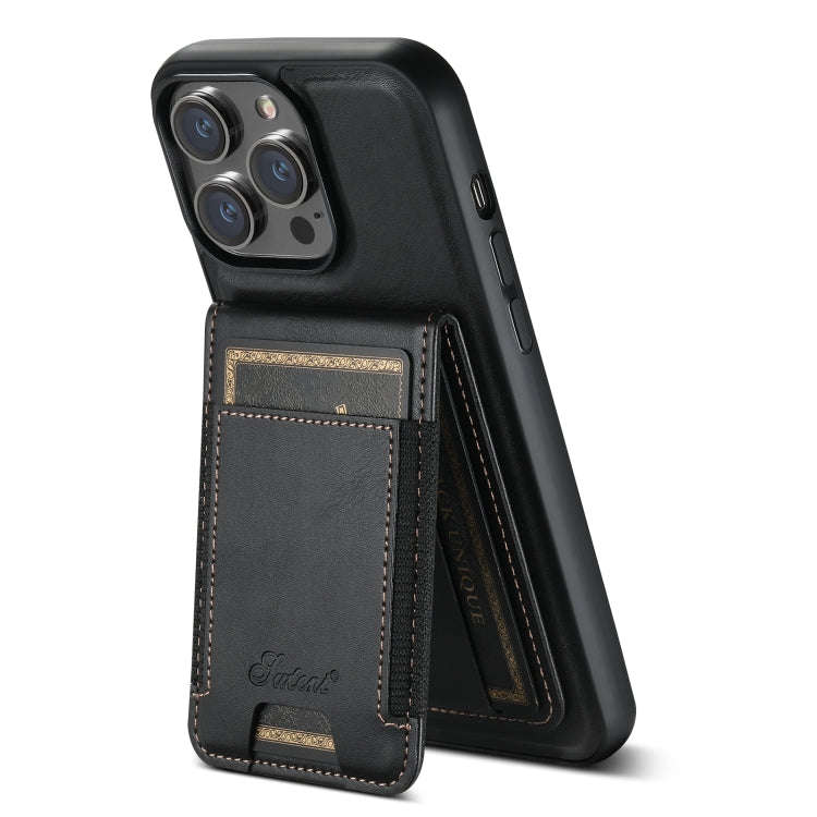 Suteni H17 Oil Eax Leather MagSafe Detachable Wallet Phone Case, For iPhone 14 Pro Max, For iPhon...