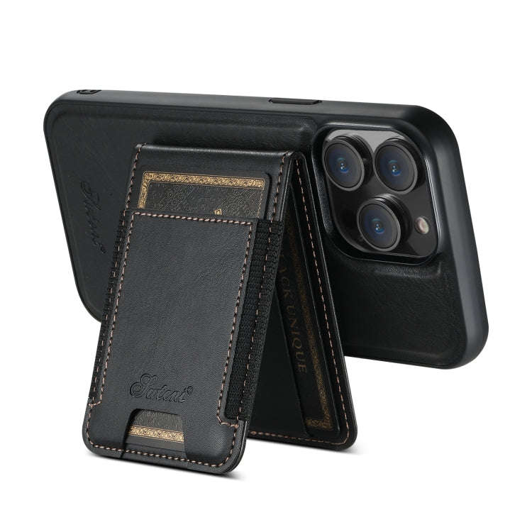 Suteni H17 Oil Eax Leather MagSafe Detachable Wallet Phone Case, For iPhone 14 Pro Max, For iPhon...
