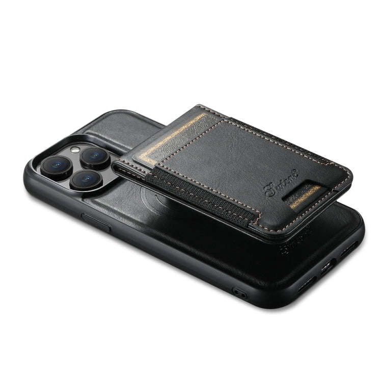 Suteni H17 Oil Eax Leather MagSafe Detachable Wallet Phone Case, For iPhone 14 Pro Max, For iPhon...
