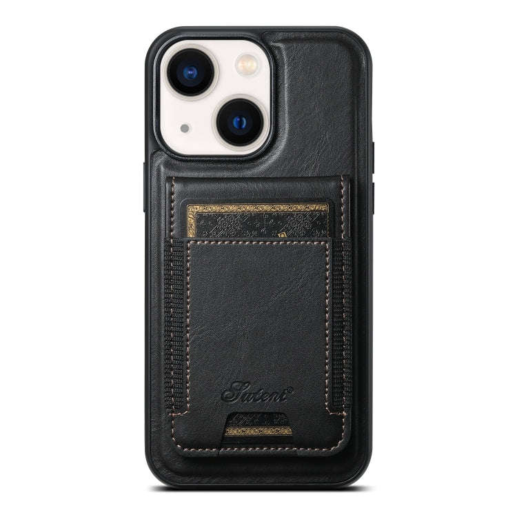 Suteni H17 Oil Eax Leather MagSafe Detachable Wallet Phone Case, For iPhone 14 Pro Max, For iPhon...