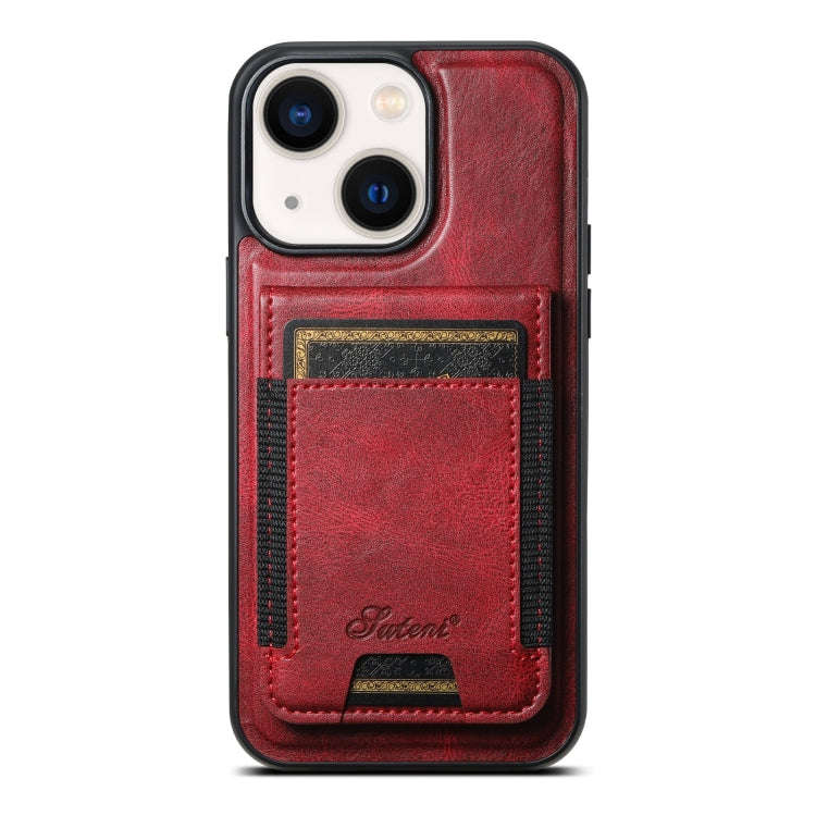 Suteni H17 Oil Eax Leather MagSafe Detachable Wallet Phone Case, For iPhone 14 Pro Max, For iPhon...