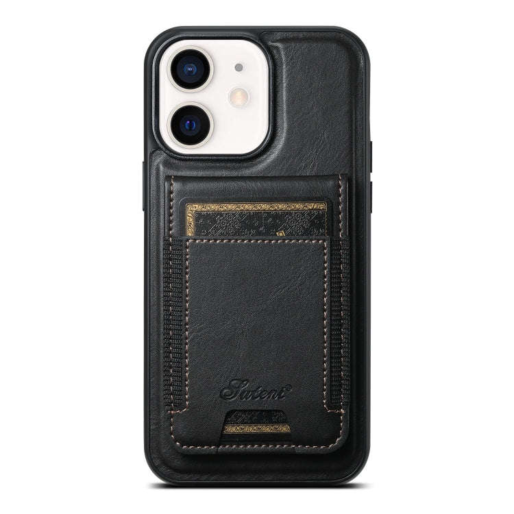 Suteni H17 Oil Eax Leather MagSafe Detachable Wallet Phone Case, For iPhone 14 Pro Max, For iPhon...