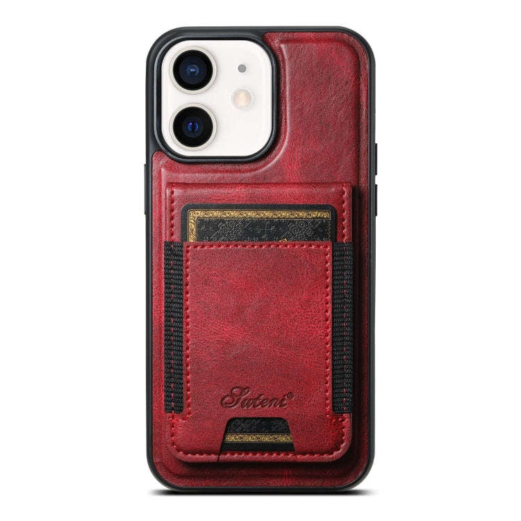 Suteni H17 Oil Eax Leather MagSafe Detachable Wallet Phone Case, For iPhone 14 Pro Max, For iPhon...