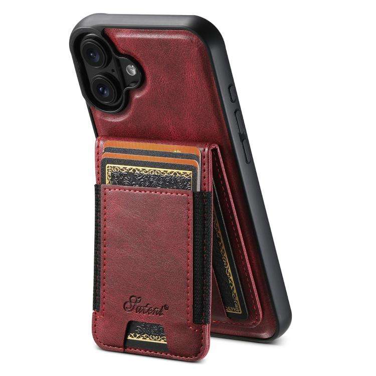 Suteni H17 Oil Eax Leather MagSafe Detachable Wallet Phone Case, For iPhone 18, For iPhone 18 Pro...