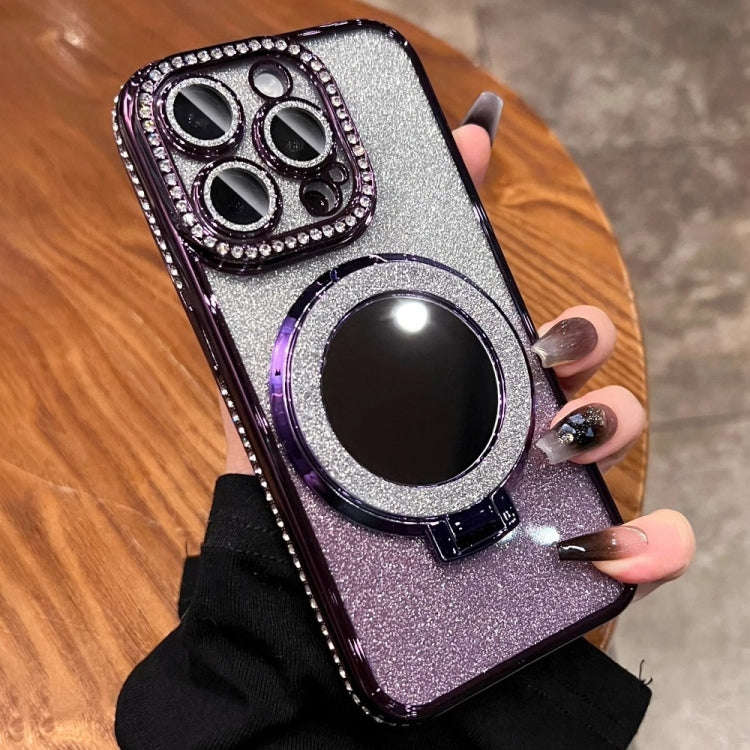 Rhinestone Mirror Glitter MagSafe TPU Phone Case, For iPhone 14 Pro Max, For iPhone 13 Pro Max, F...