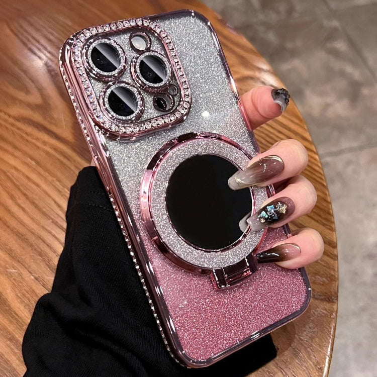 Rhinestone Mirror Glitter MagSafe TPU Phone Case, For iPhone 14 Pro Max, For iPhone 13 Pro Max, F...
