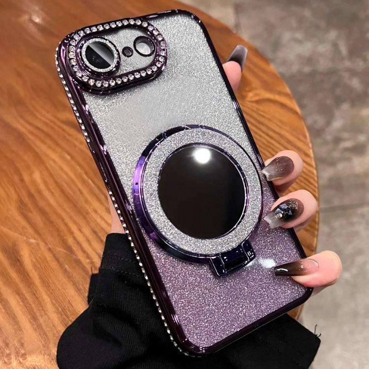 Rhinestone Mirror Glitter MagSafe TPU Phone Case, For iPhone 17e / 16e, For iPhone 17 Pro Max, Fo...