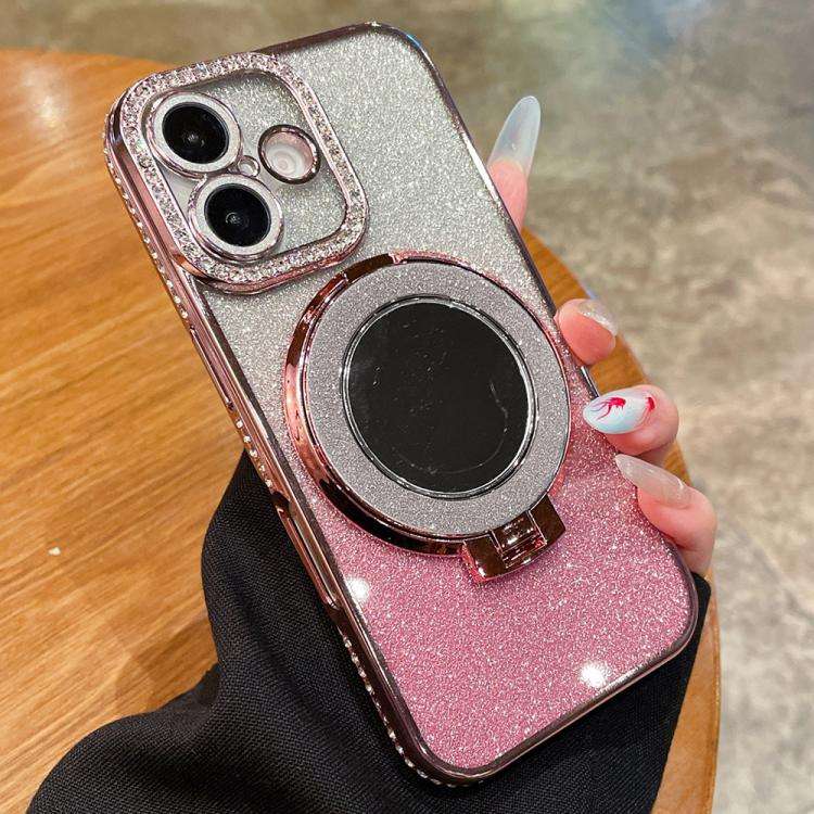 Rhinestone Mirror Glitter MagSafe TPU Phone Case, For iPhone 17e / 16e, For iPhone 17 Pro Max, Fo...