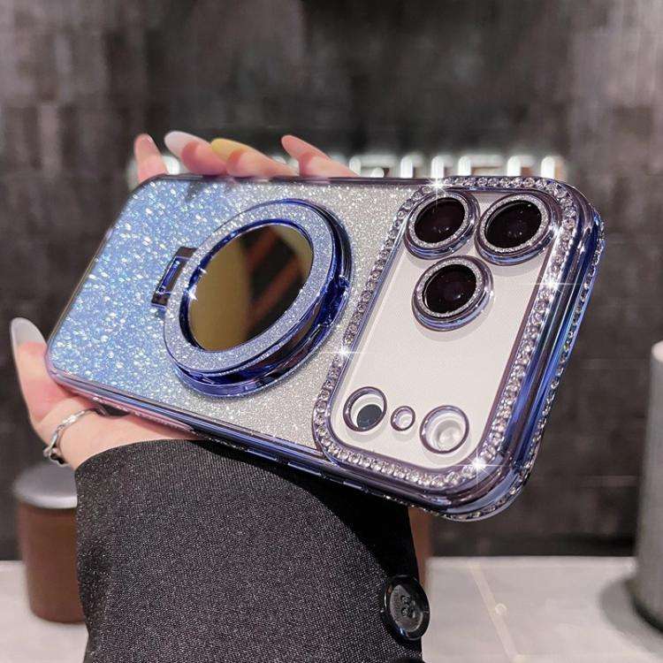 Rhinestone Mirror Glitter MagSafe TPU Phone Case, For iPhone 17e / 16e, For iPhone 17 Pro Max, Fo...