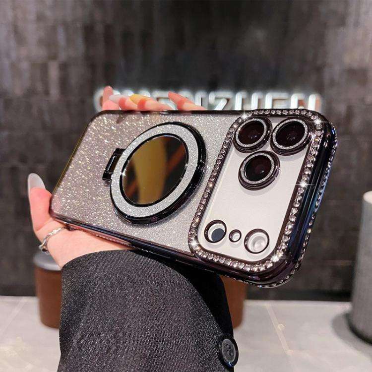 Rhinestone Mirror Glitter MagSafe TPU Phone Case, For iPhone 17e / 16e, For iPhone 17 Pro Max, Fo...