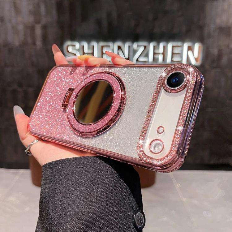 Rhinestone Mirror Glitter MagSafe TPU Phone Case, For iPhone 17e / 16e, For iPhone 17 Pro Max, Fo...
