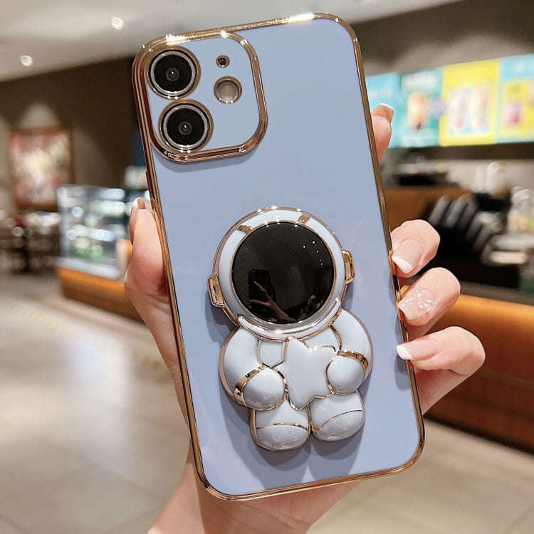 Embrace Stars Electroplating Astronaut Holder Phone Case, For iPhone 14 Pro Max, For iPhone SE 20...