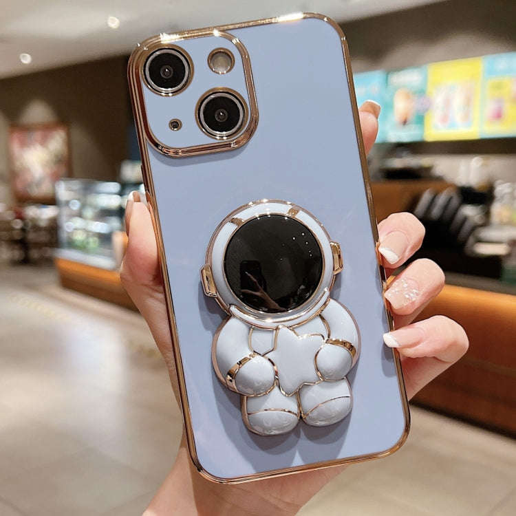 Embrace Stars Electroplating Astronaut Holder Phone Case, For iPhone 14 Pro Max, For iPhone SE 20...