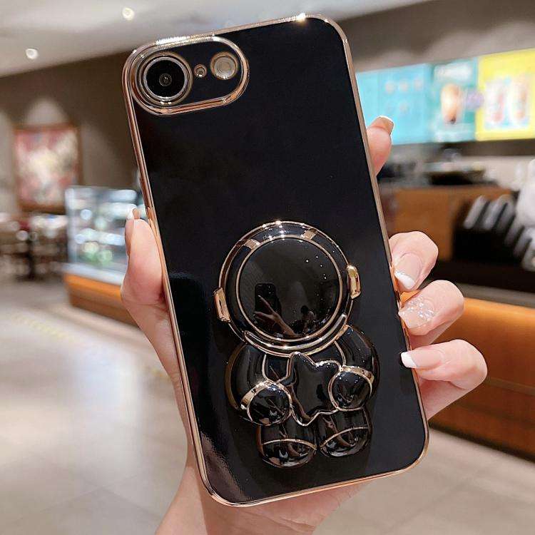 Embrace Stars Electroplating Astronaut Holder Phone Case, For iPhone 17e / 16e, For iPhone 17 Pro...