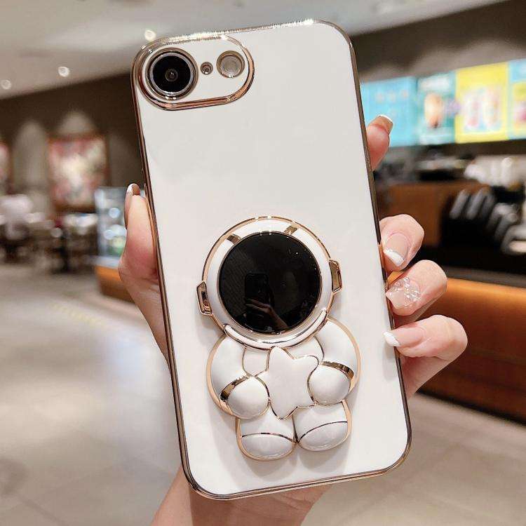 Embrace Stars Electroplating Astronaut Holder Phone Case, For iPhone 17e / 16e, For iPhone 17 Pro...