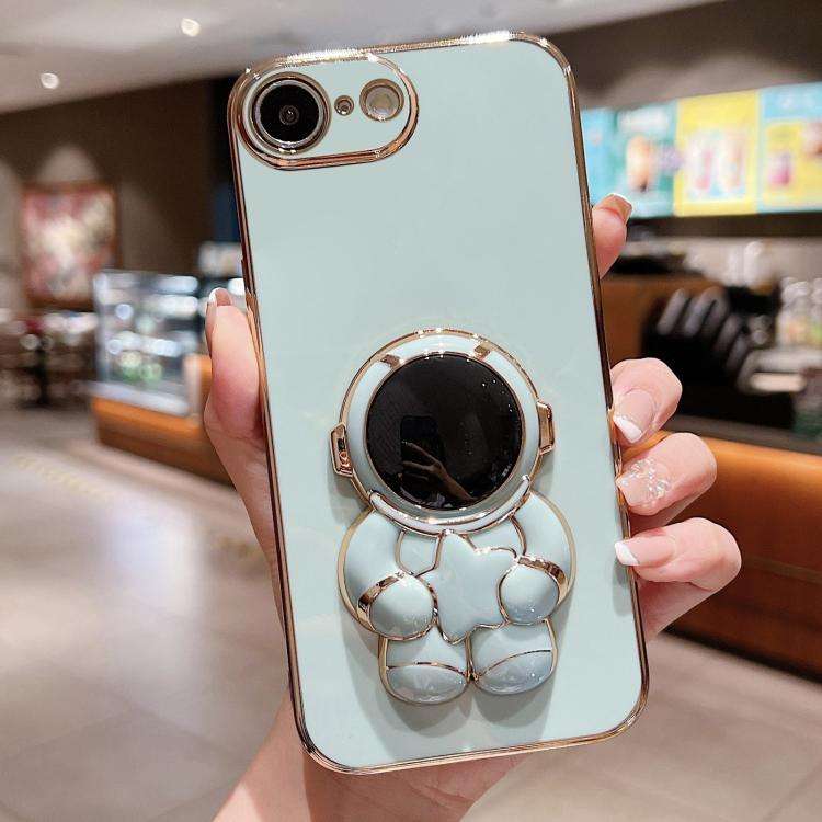 Embrace Stars Electroplating Astronaut Holder Phone Case, For iPhone 17e / 16e, For iPhone 17 Pro...