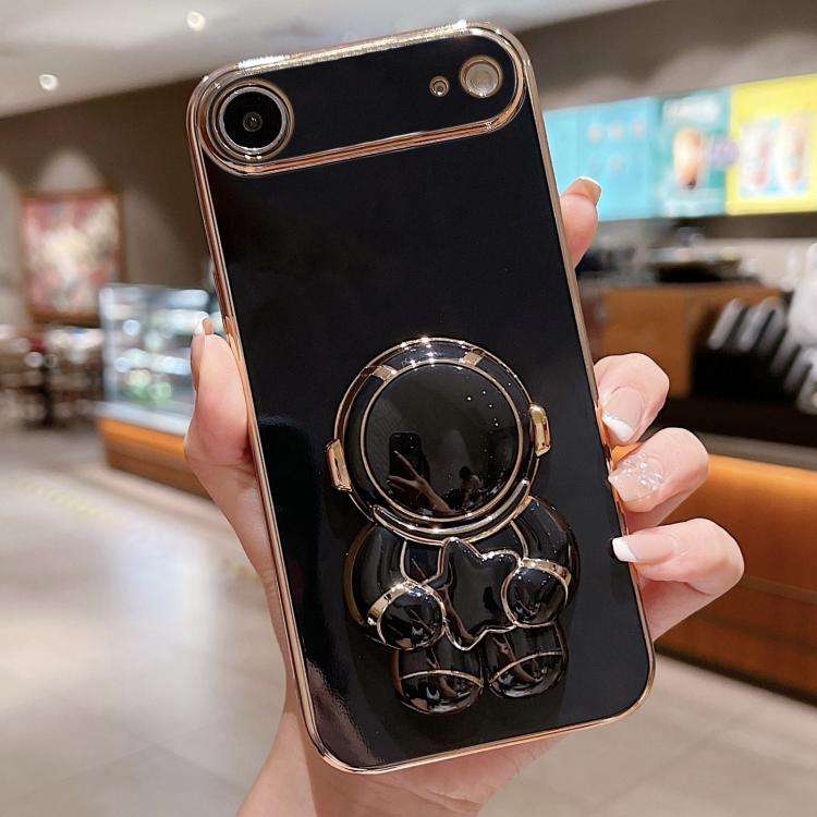 Embrace Stars Electroplating Astronaut Holder Phone Case, For iPhone 17e / 16e, For iPhone 17 Pro...