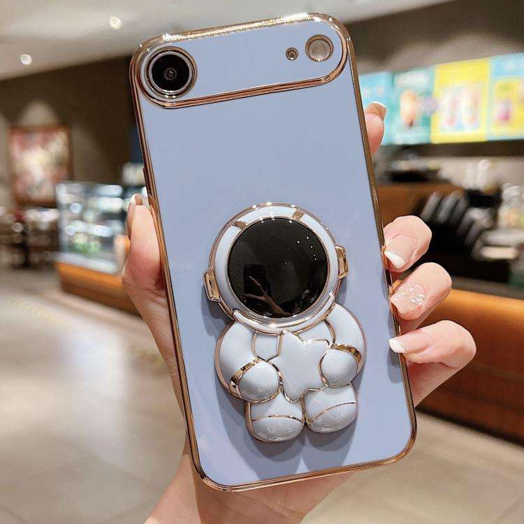 Embrace Stars Electroplating Astronaut Holder Phone Case, For iPhone 17e / 16e, For iPhone 17 Pro...