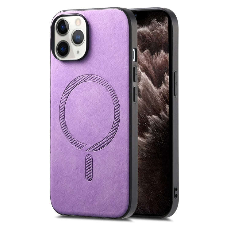 Solid Color Retro Magsafe PU Back Cover Phone Case, For iPhone 11 Pro Max, For iPhone 11, For iPh...