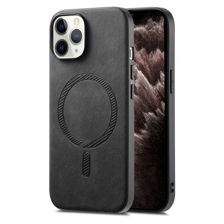 Solid Color Retro Magsafe PU Back Cover Phone Case, For iPhone 11 Pro Max, For iPhone 11, For iPh...