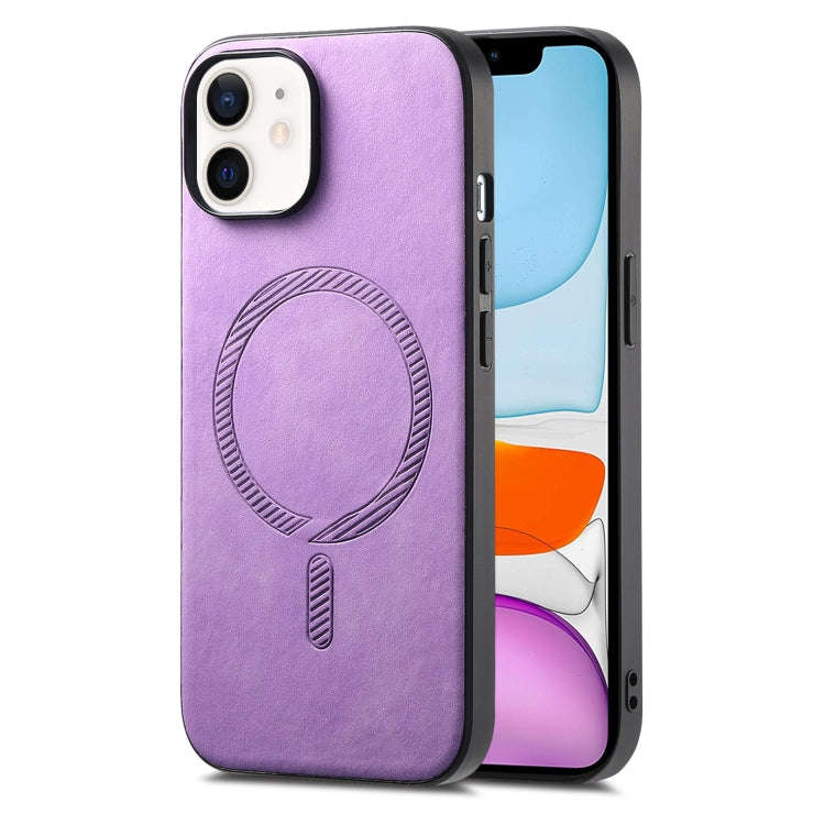 Solid Color Retro Magsafe PU Back Cover Phone Case, For iPhone 11 Pro Max, For iPhone 11, For iPh...