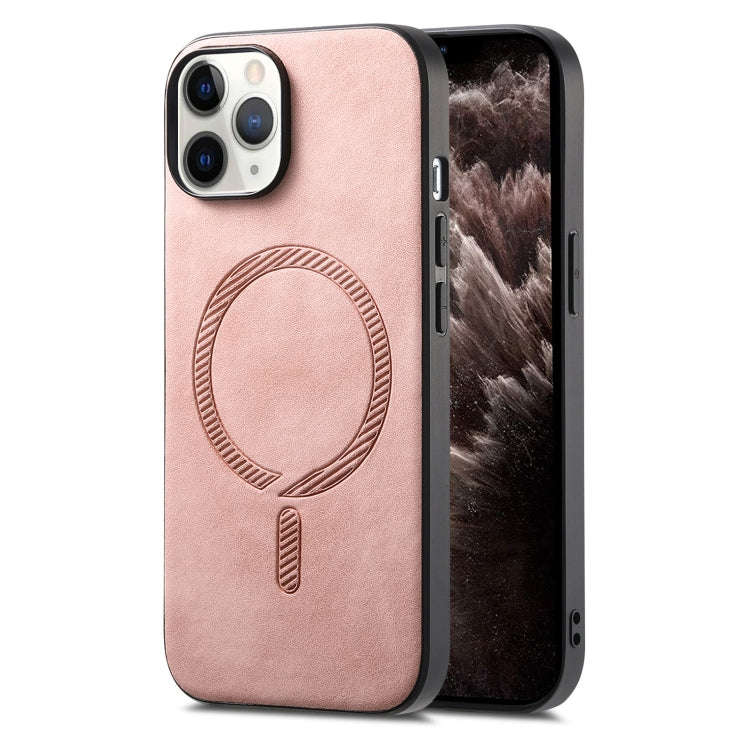 Solid Color Retro Magsafe PU Back Cover Phone Case, For iPhone 11 Pro Max, For iPhone 11, For iPh...
