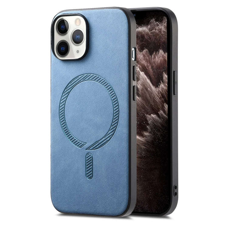 Solid Color Retro Magsafe PU Back Cover Phone Case, For iPhone 11 Pro Max, For iPhone 11, For iPh...
