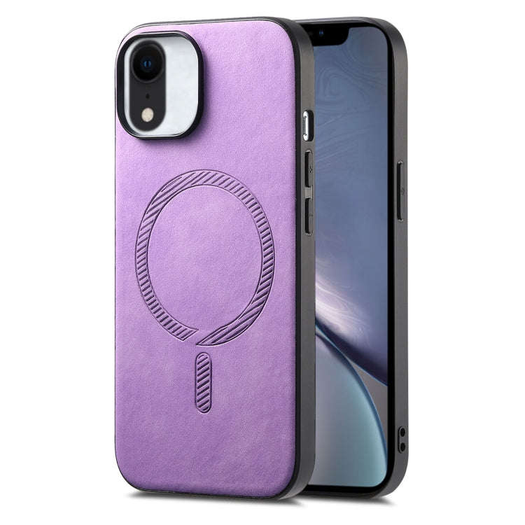 Solid Color Retro Magsafe PU Back Cover Phone Case, For iPhone 11 Pro Max, For iPhone 11, For iPh...