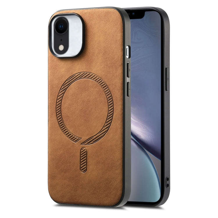 Solid Color Retro Magsafe PU Back Cover Phone Case, For iPhone 11 Pro Max, For iPhone 11, For iPh...