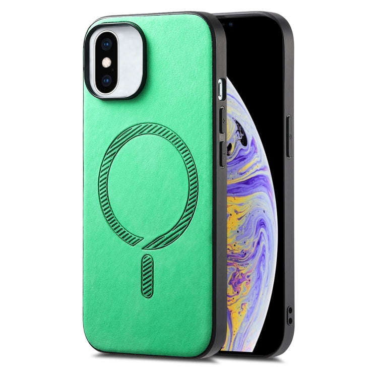 Solid Color Retro Magsafe PU Back Cover Phone Case, For iPhone 11 Pro Max, For iPhone 11, For iPh...