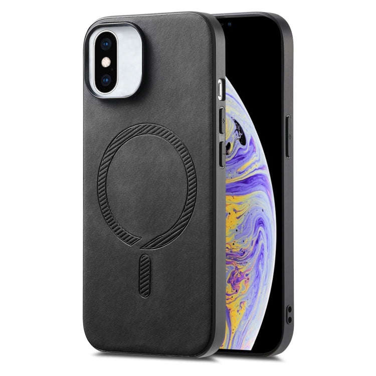 Solid Color Retro Magsafe PU Back Cover Phone Case, For iPhone 11 Pro Max, For iPhone 11, For iPh...