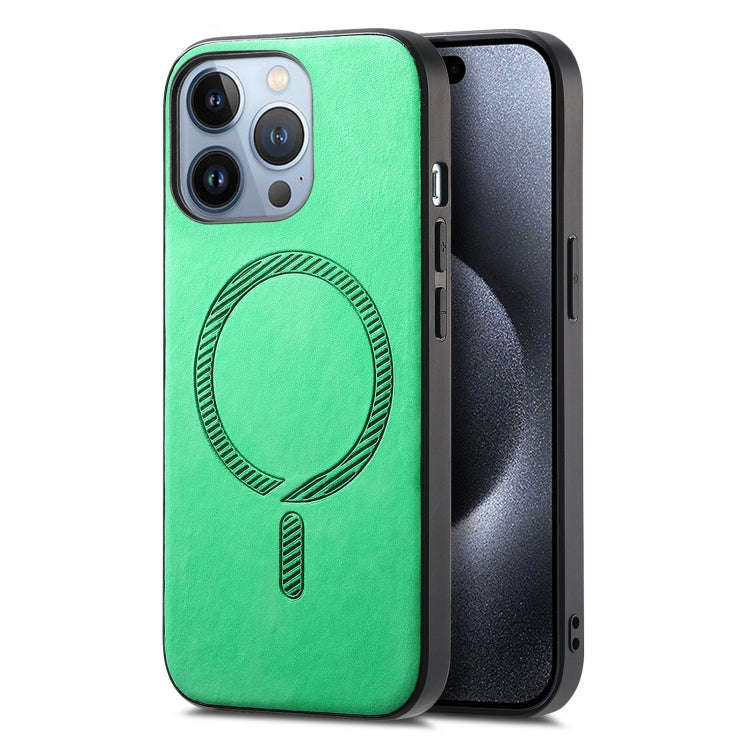 Solid Color Retro Magsafe PU Back Cover Phone Case, For iPhone 17e / 16e, For iPhone 17 Pro Max, ...