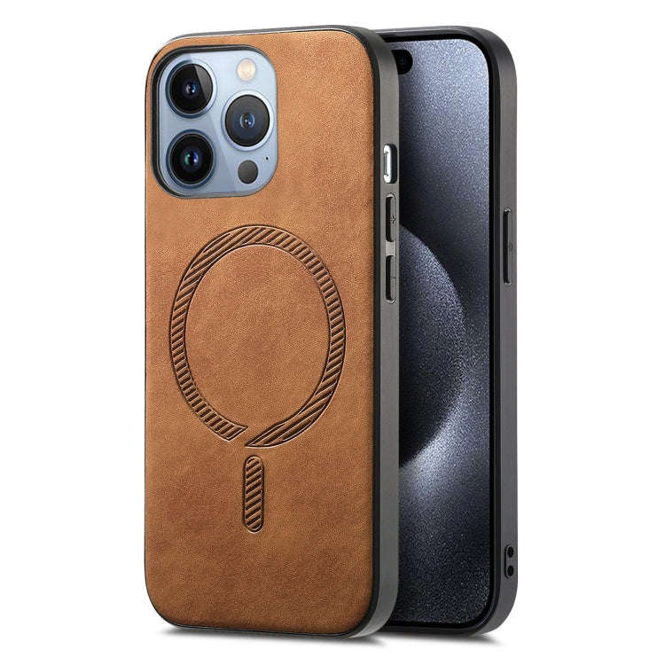 Solid Color Retro Magsafe PU Back Cover Phone Case, For iPhone 17e / 16e, For iPhone 17 Pro Max, ...
