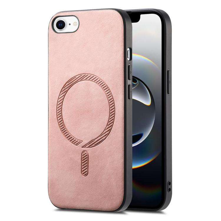 Solid Color Retro Magsafe PU Back Cover Phone Case, For iPhone 17e / 16e, For iPhone 17 Pro Max, ...