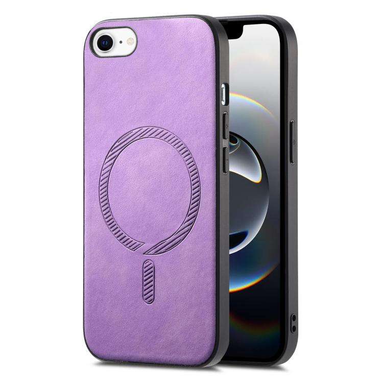 Solid Color Retro Magsafe PU Back Cover Phone Case, For iPhone 17e / 16e, For iPhone 17 Pro Max, ...
