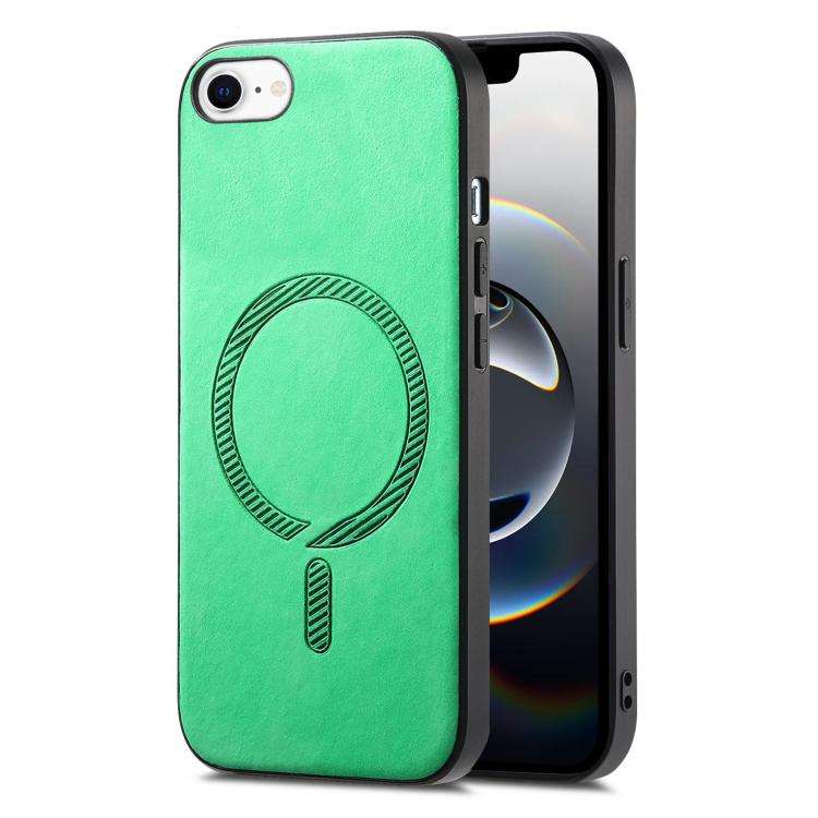 Solid Color Retro Magsafe PU Back Cover Phone Case, For iPhone 17e / 16e, For iPhone 17 Pro Max, ...