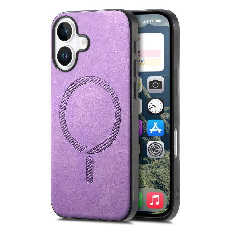 Solid Color Retro Magsafe PU Back Cover Phone Case, For iPhone 17e / 16e, For iPhone 17 Pro Max, ...