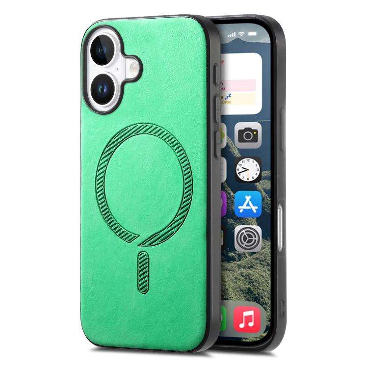 Solid Color Retro Magsafe PU Back Cover Phone Case, For iPhone 17e / 16e, For iPhone 17 Pro Max, ...