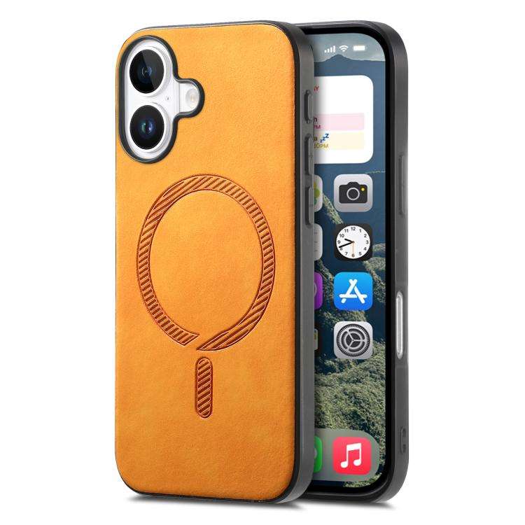 Solid Color Retro Magsafe PU Back Cover Phone Case, For iPhone 17e / 16e, For iPhone 17 Pro Max, ...