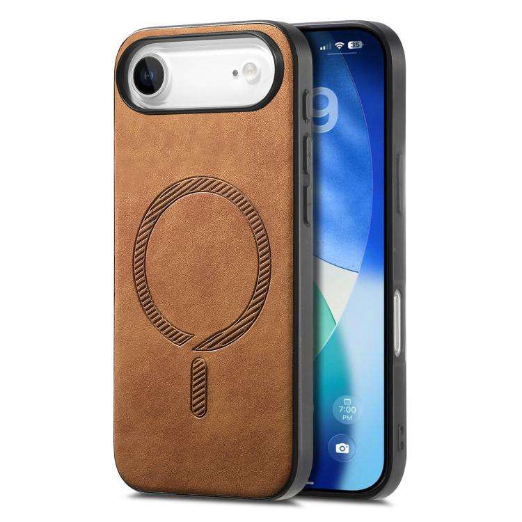 Solid Color Retro Magsafe PU Back Cover Phone Case, For iPhone 17e / 16e, For iPhone 17 Pro Max, ...