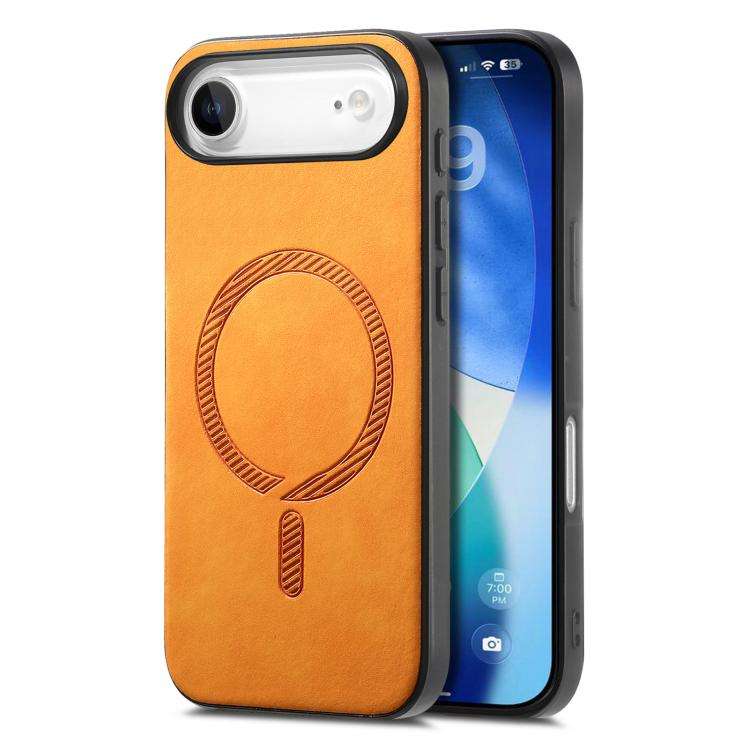 Solid Color Retro Magsafe PU Back Cover Phone Case, For iPhone 17e / 16e, For iPhone 17 Pro Max, ...