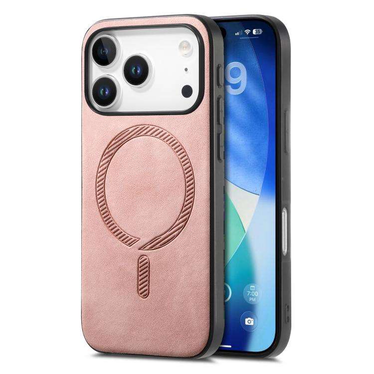 Solid Color Retro Magsafe PU Back Cover Phone Case, For iPhone 17e / 16e, For iPhone 17 Pro Max, ...