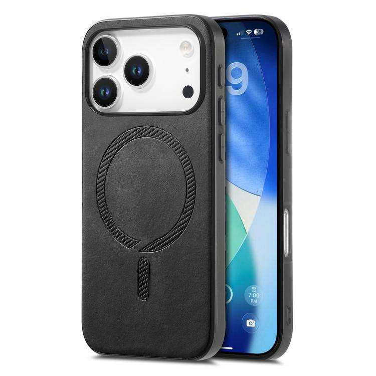 Solid Color Retro Magsafe PU Back Cover Phone Case, For iPhone 17e / 16e, For iPhone 17 Pro Max, ...