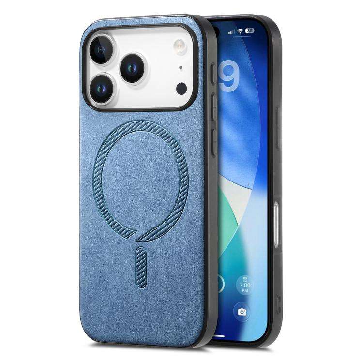 Solid Color Retro Magsafe PU Back Cover Phone Case, For iPhone 17e / 16e, For iPhone 17 Pro Max, ...
