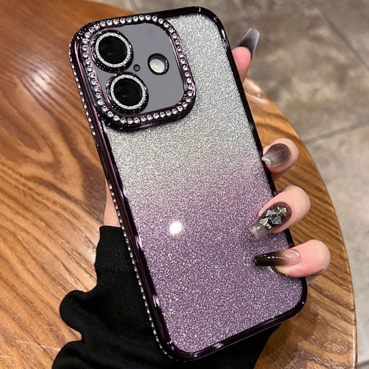 Diamond Gradient Glitter TPU Phone Case, For iPhone 17e / 16e, For iPhone 17 Pro Max, For iPhone ...