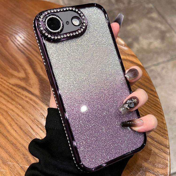 Diamond Gradient Glitter TPU Phone Case, For iPhone 17e / 16e, For iPhone 17 Pro Max, For iPhone ...