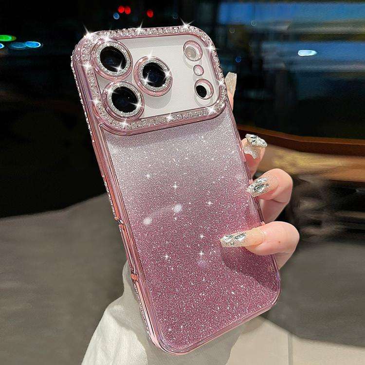 Diamond Gradient Glitter TPU Phone Case, For iPhone 17e / 16e, For iPhone 17 Pro Max, For iPhone ...