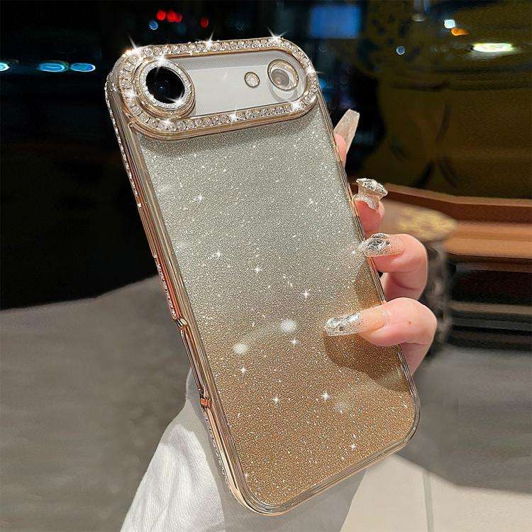 Diamond Gradient Glitter TPU Phone Case, For iPhone 17e / 16e, For iPhone 17 Pro Max, For iPhone ...